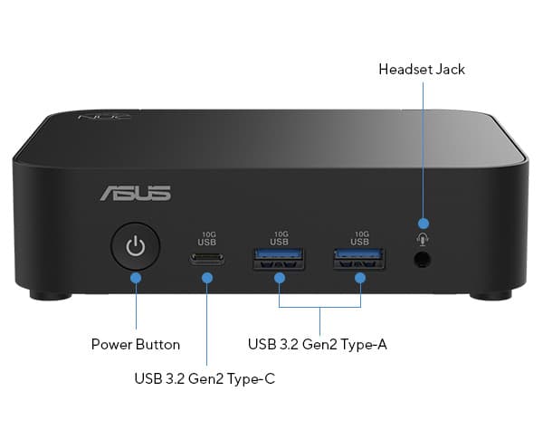 ASUS NUC 14 Essential — front I/O ports